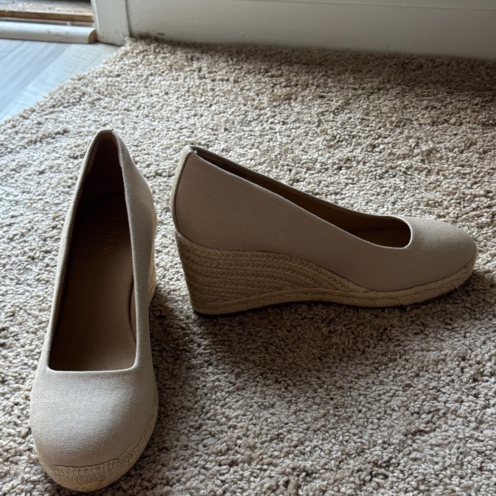 J. Crew Tan Wedge Shoes